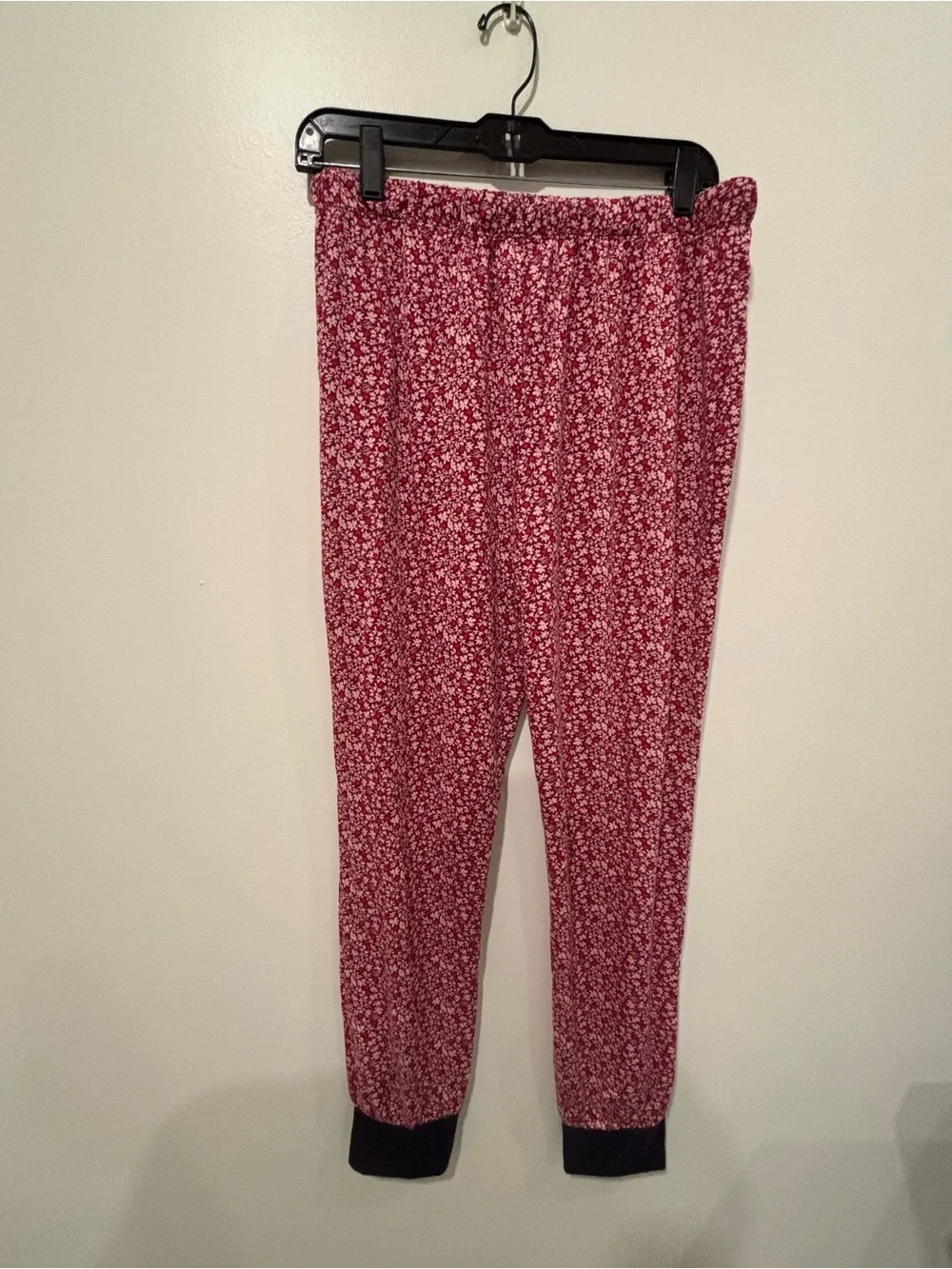 Tommy Hilfiger Red Floral Pajama Set with Navy Trim - Picture 9 of 9